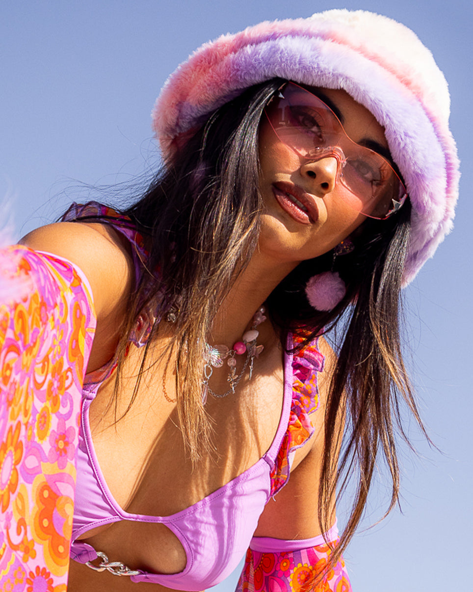 Shocking Pink Faux Fur orders Bucket Hat-Festival Hat-Floppy Hat-Fur Hat-Fake Fur Hat-Rave Hat-Pink Fur Hat- Fuzzy Bucket Hat- Pink Bucket Hat