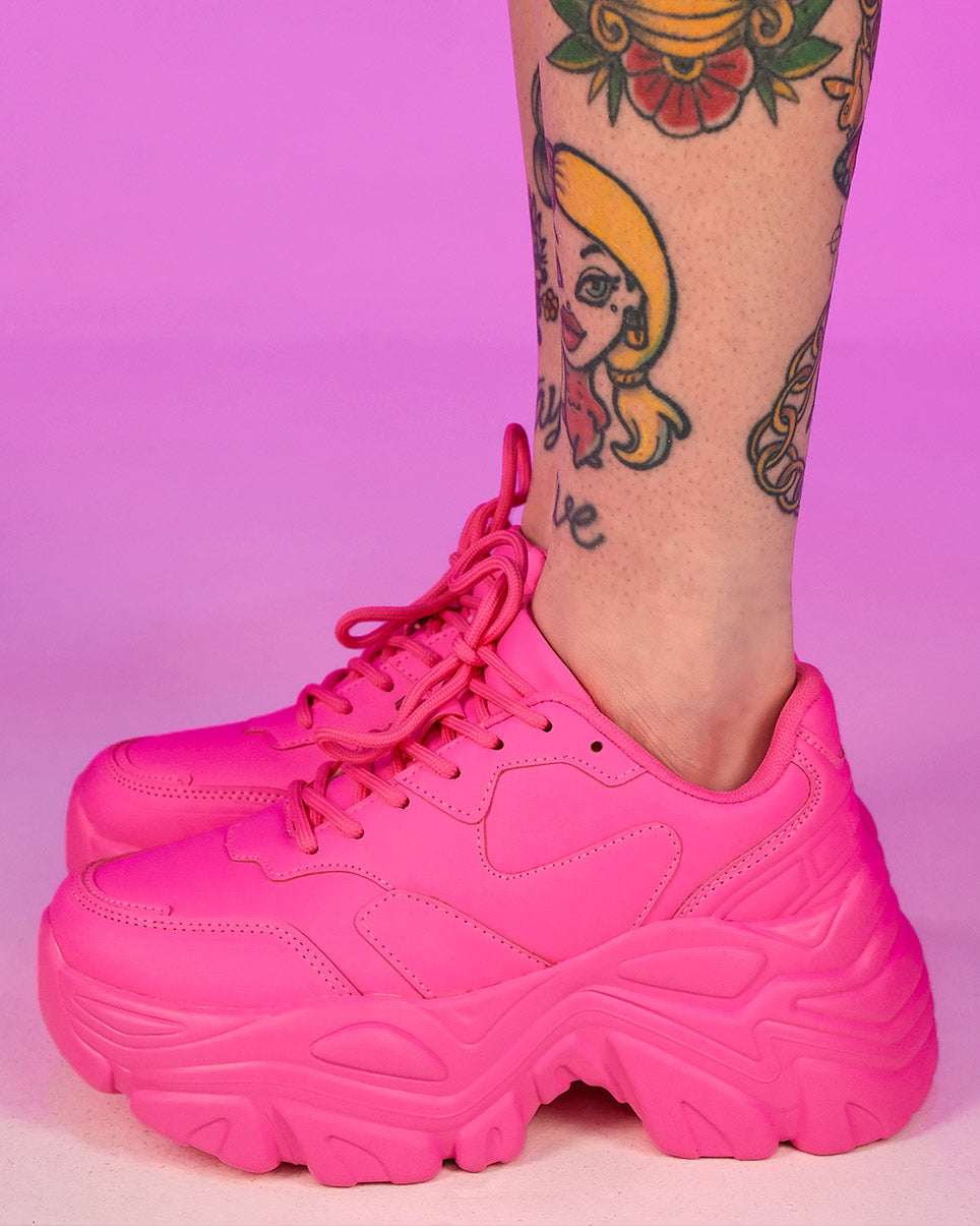 Neon pink chunky on sale trainers