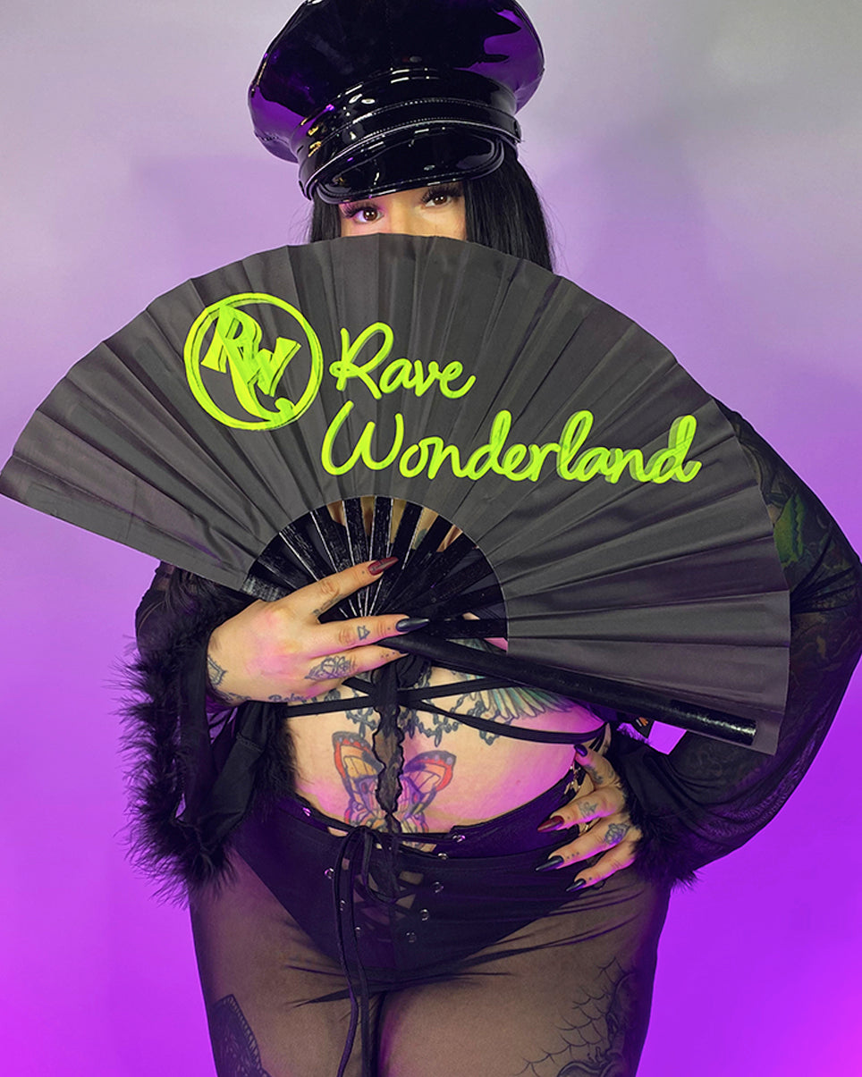 Rave Wonderland Oversized Folding Fan