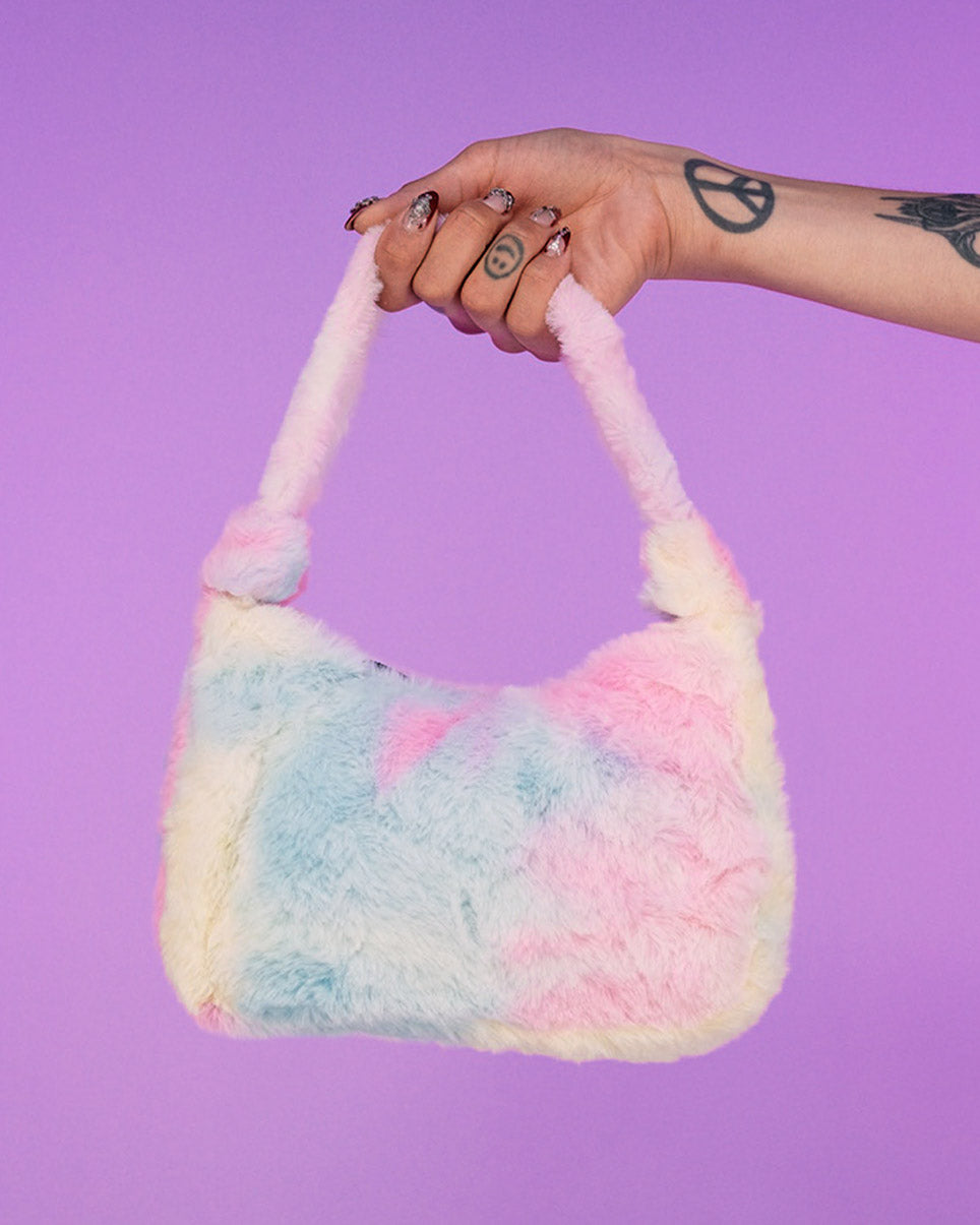 Tie Dye Fuzzy Purse Rave Wonderland