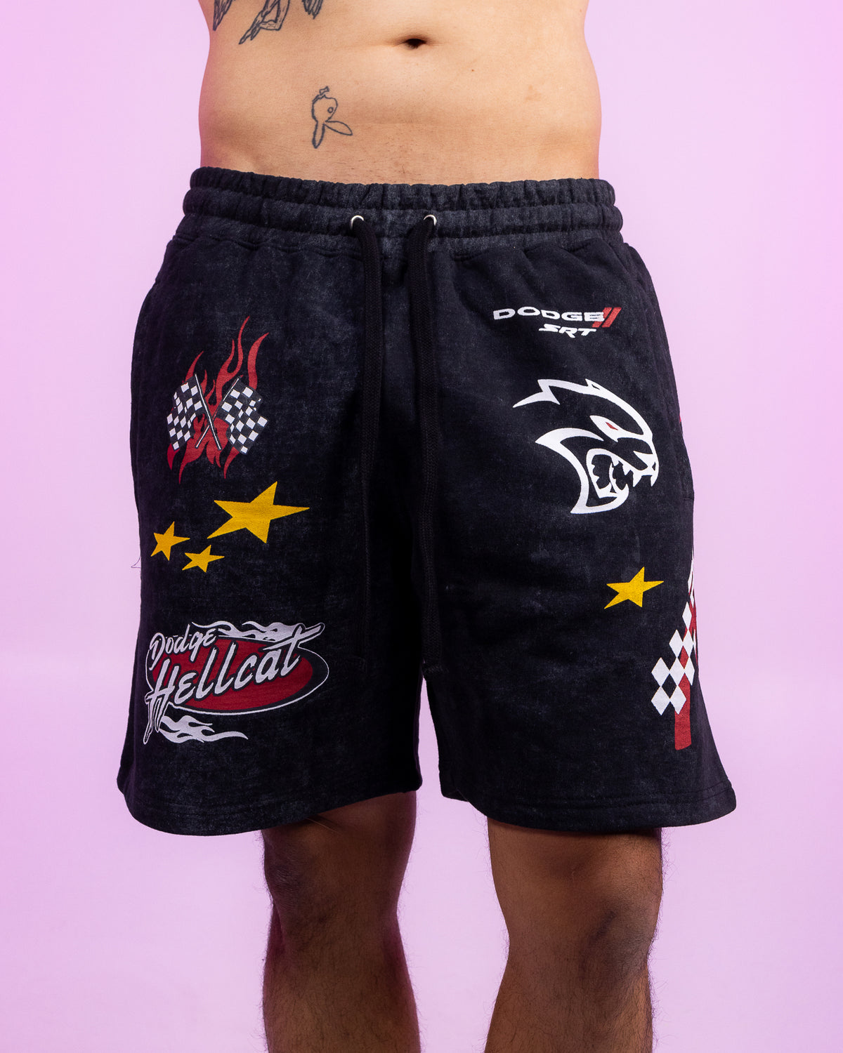 Dodge Hellcat Vintage Wash Shorts