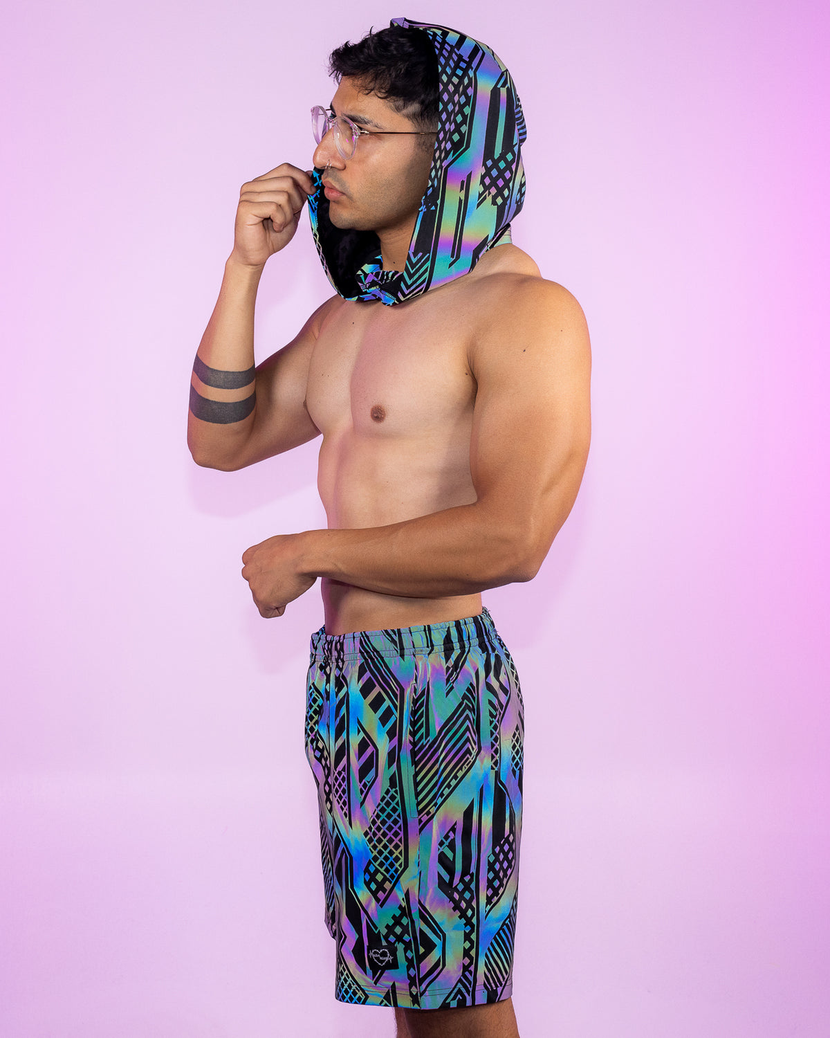 VibeWire CyberPunk 3077 Hood & Shorts Set