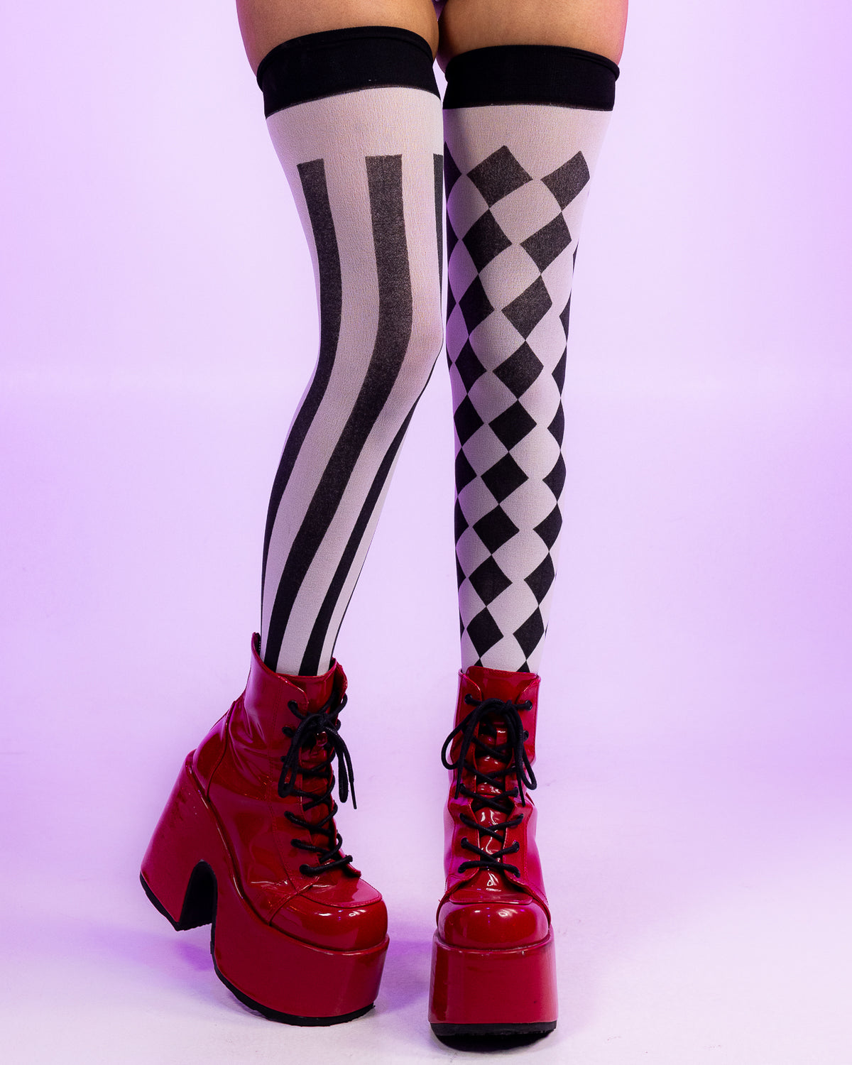 Harlequin Thigh Highs