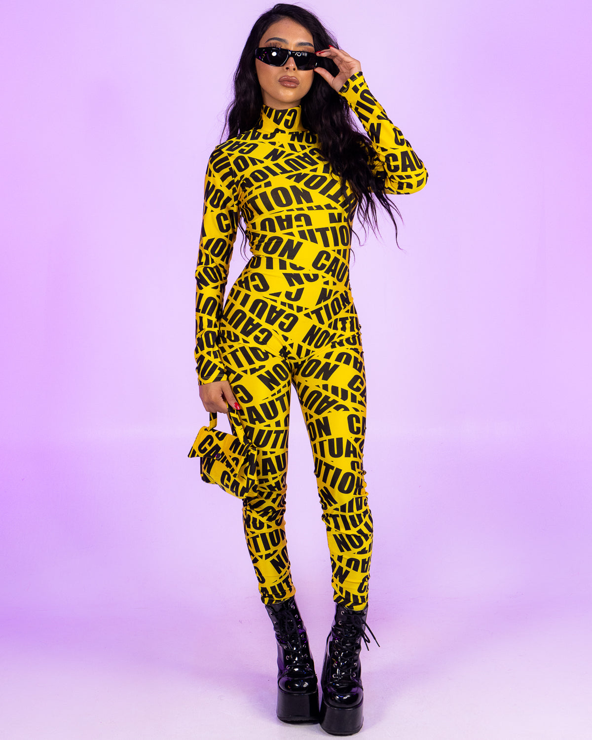 3pc Caution Catsuit