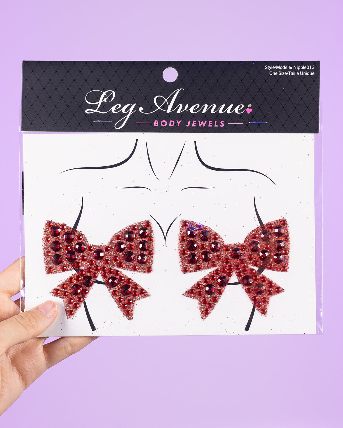 Gift Me Rhinestone Bow Body Jewel Pasties