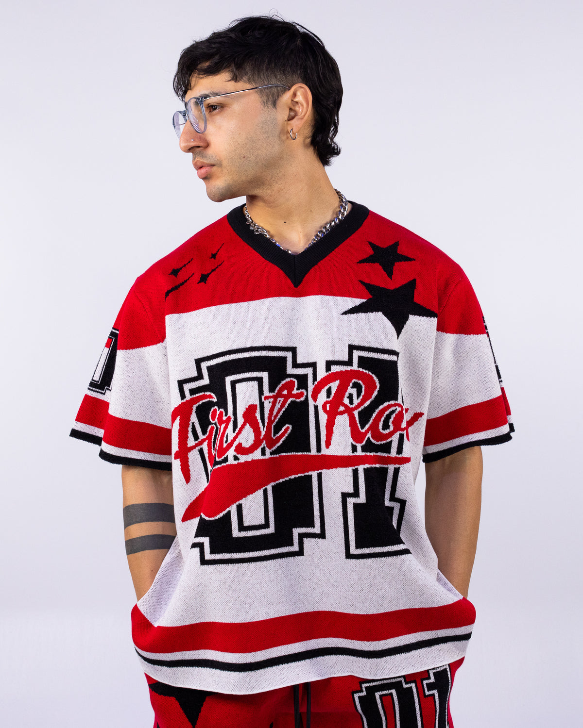 Star Varsity Men's Red Knit Tee