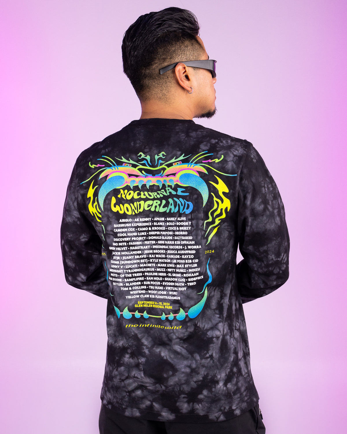 Insomniac Growling Tie Dye Lineup L/S Tee