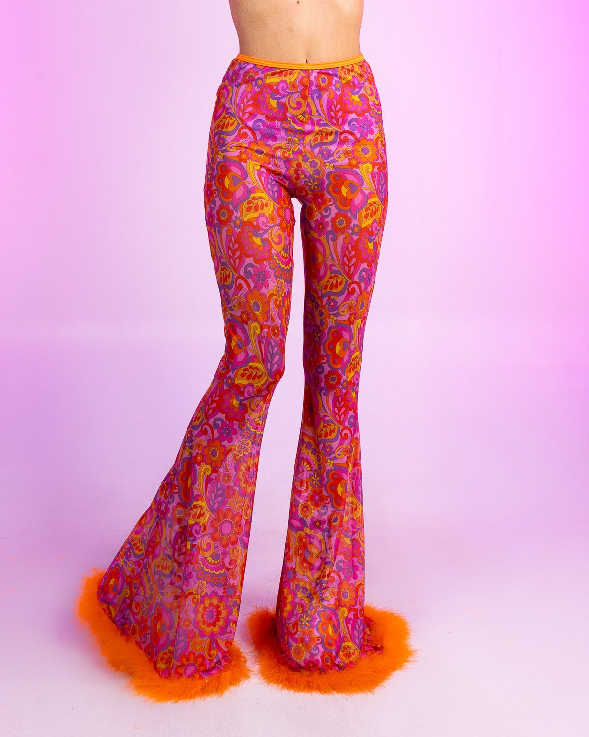 Orange Paisley Daze Bell Bottoms