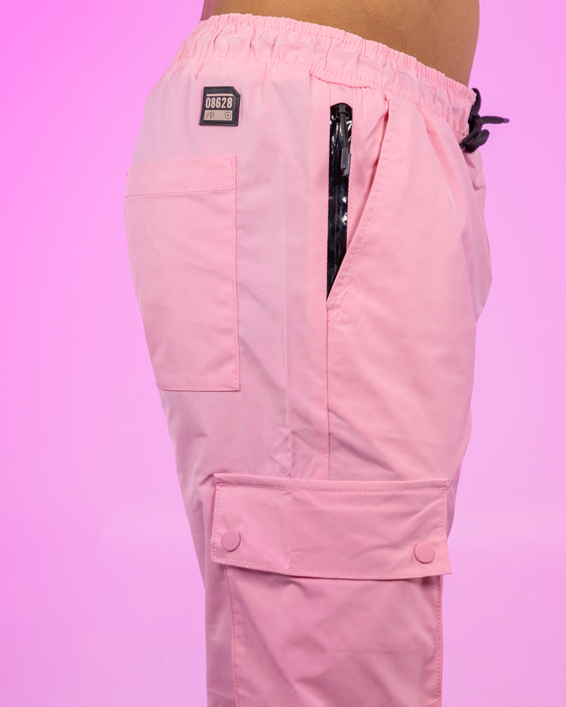 Baby Pink Oversize Wide Leg Cargo Pants – Rave Wonderland