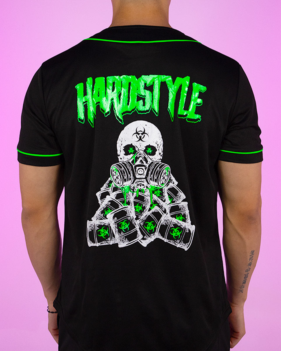 Hardstyle Baddie Anime UV Neon Green Baseball Jersey S | Rave Wonderland | Outfits Rave | Festival Outfits | Rave Clothes