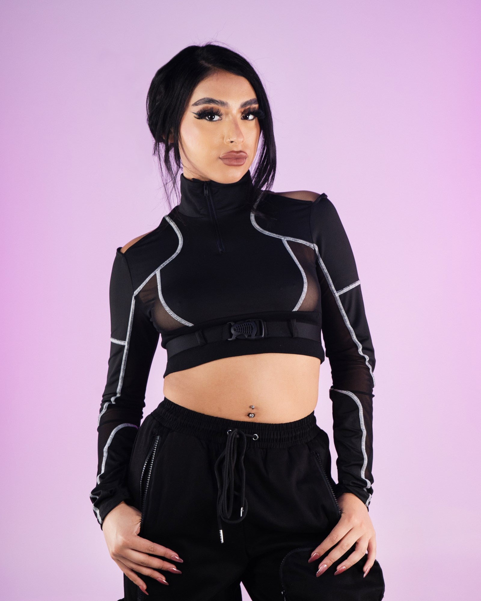 Mesh Crop Top, Slay Your Day and Own the Night