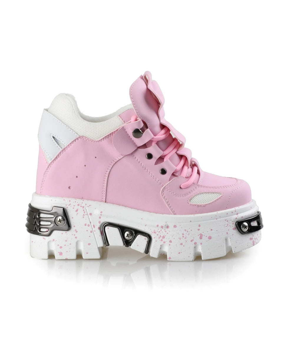 Baby Pink Guava Wedge Sneakers