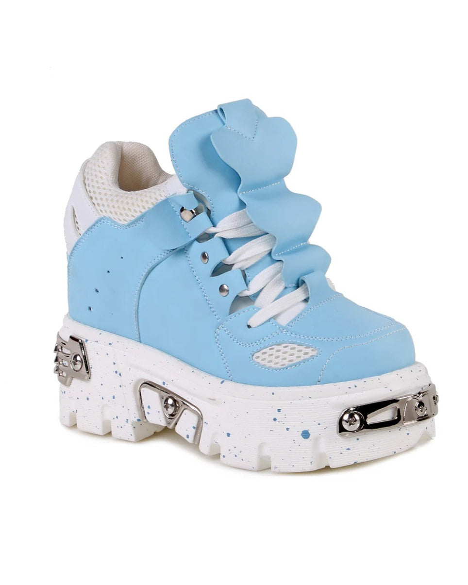 Baby Blue Guava Wedge Sneakers
