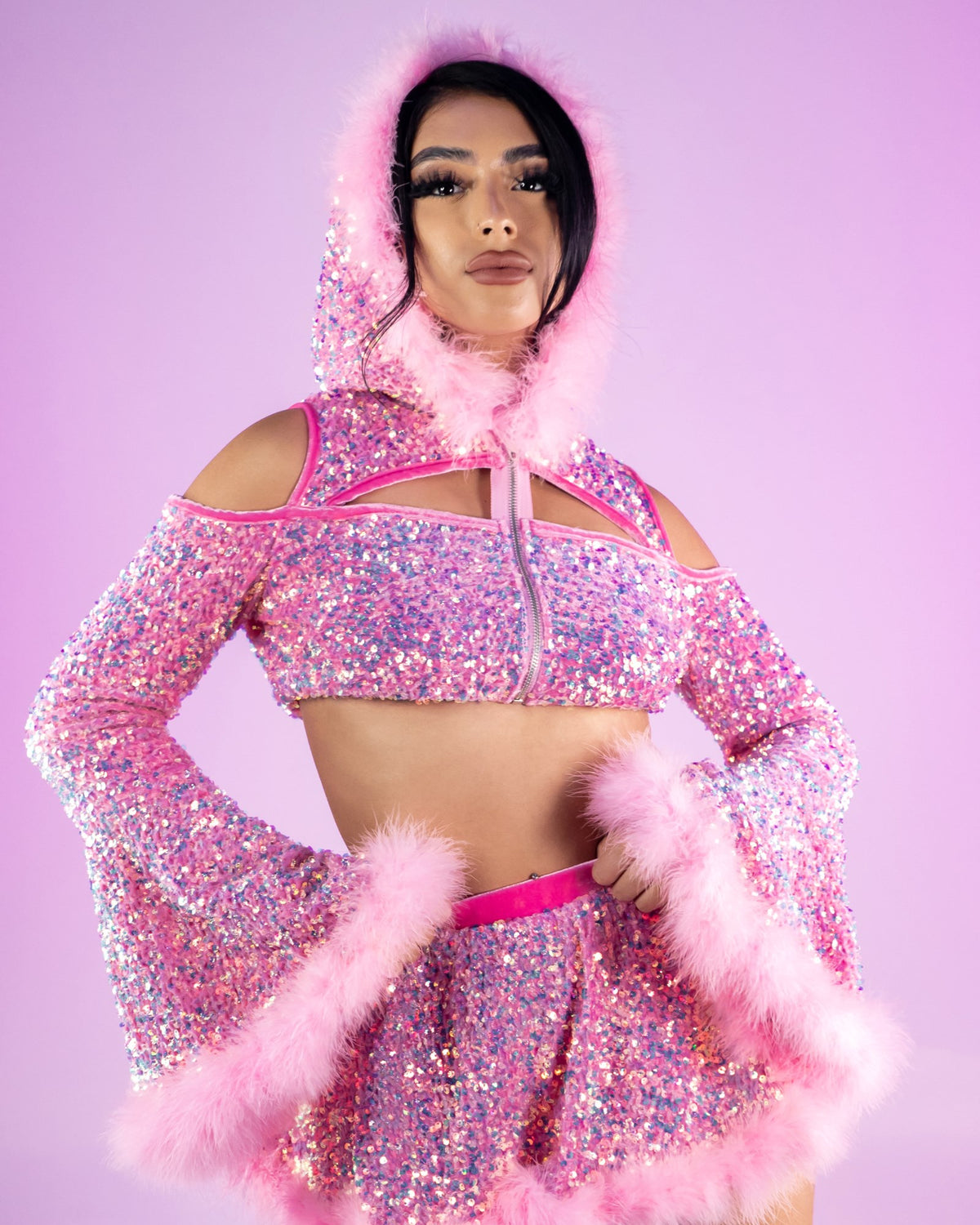 Tops, Pink Rave Outfit