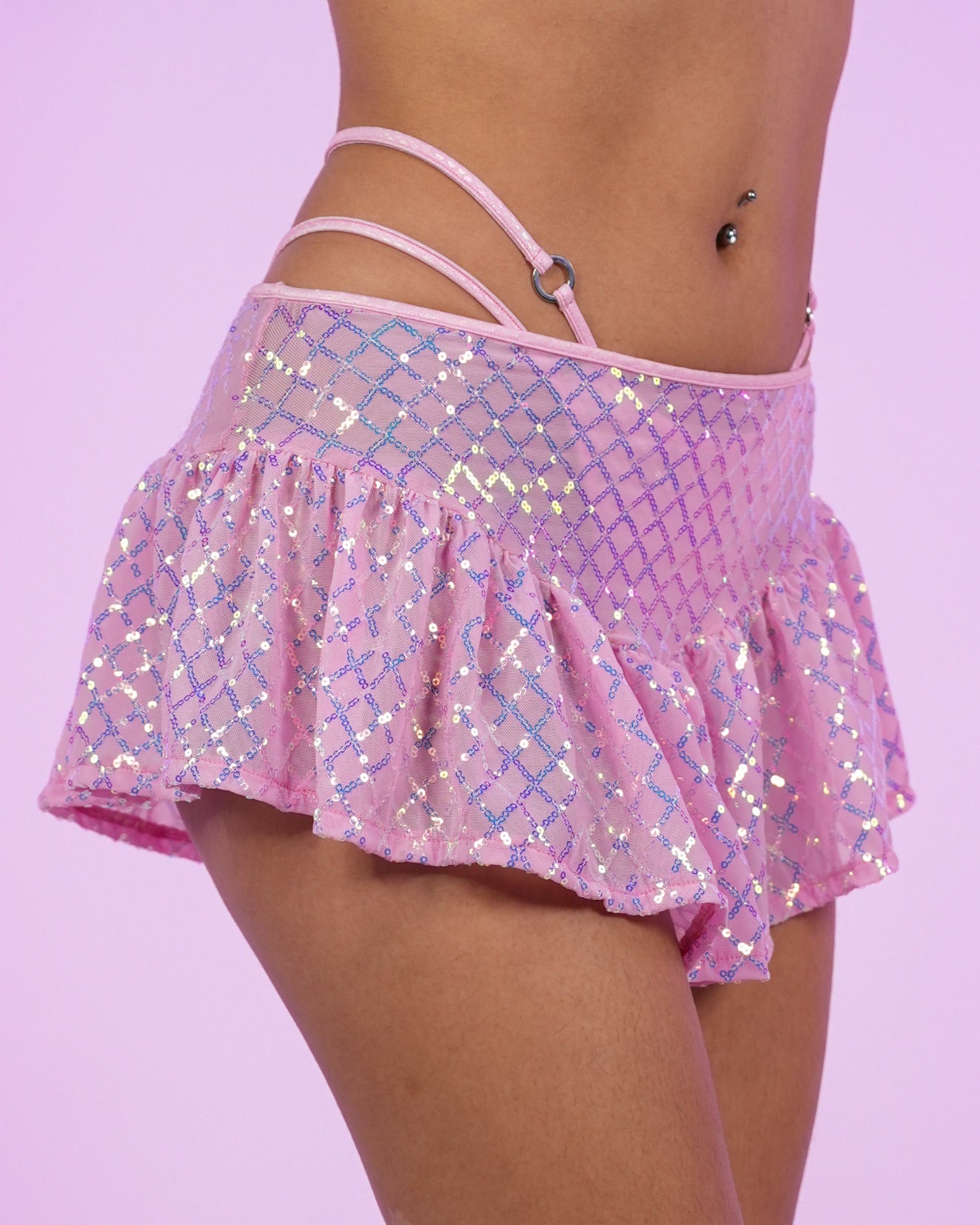 Baby Pink Sequin Dawn Skirt