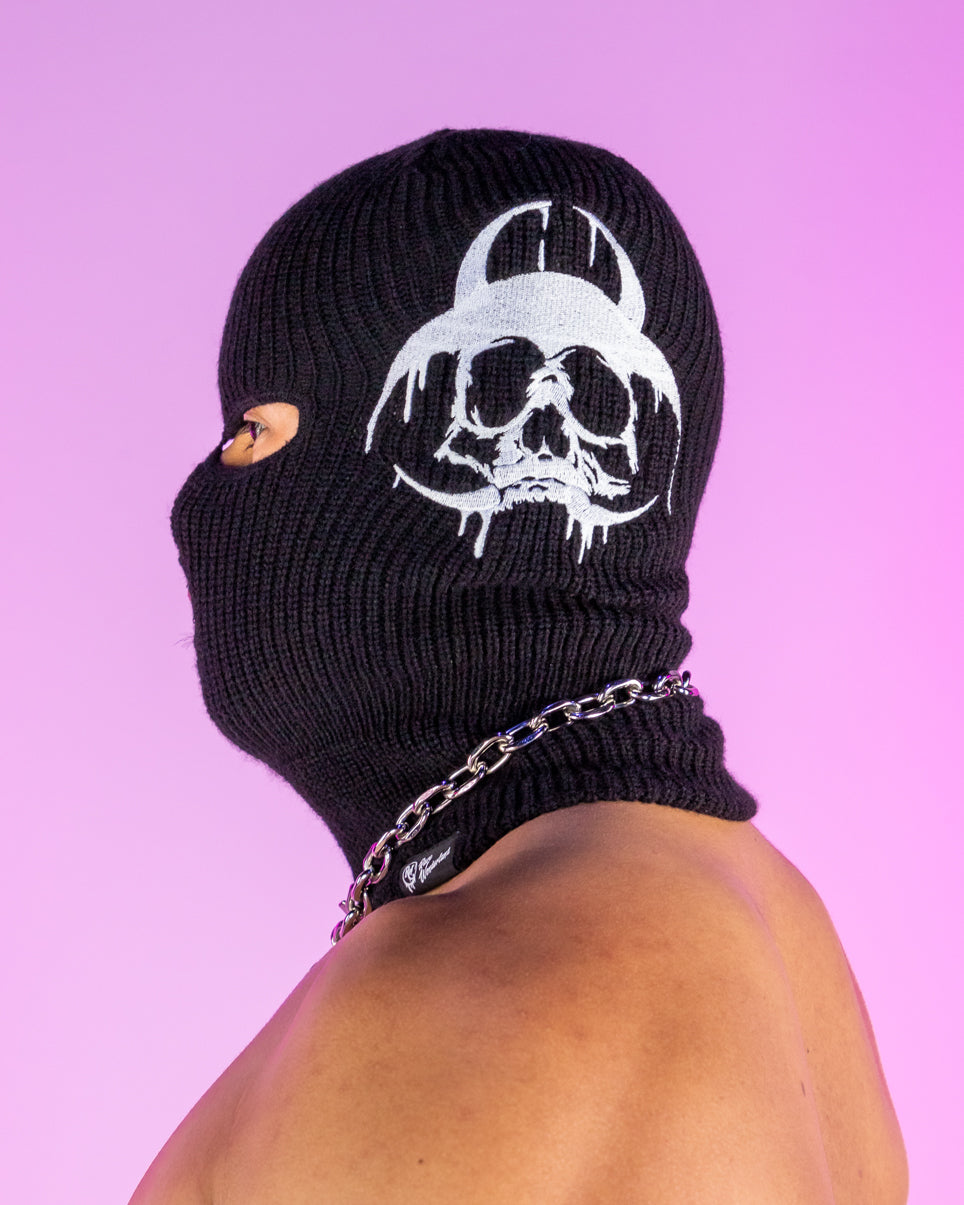 Skull Biohazard Black Ski Mask – Wonderland