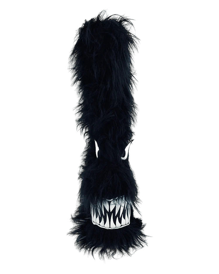 YRU Black Boogie Furry Boots