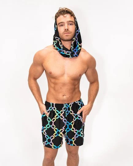 VibeWire Chains Hood & Shorts Set