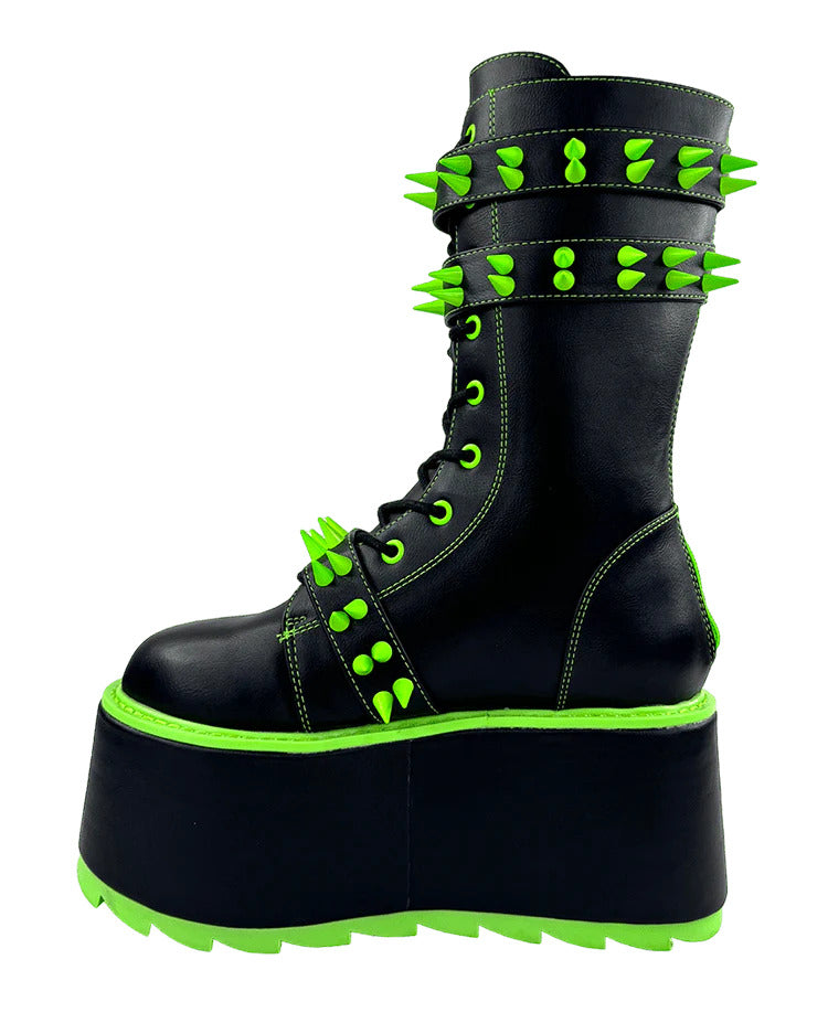 YRU Black/Green Trance Boots