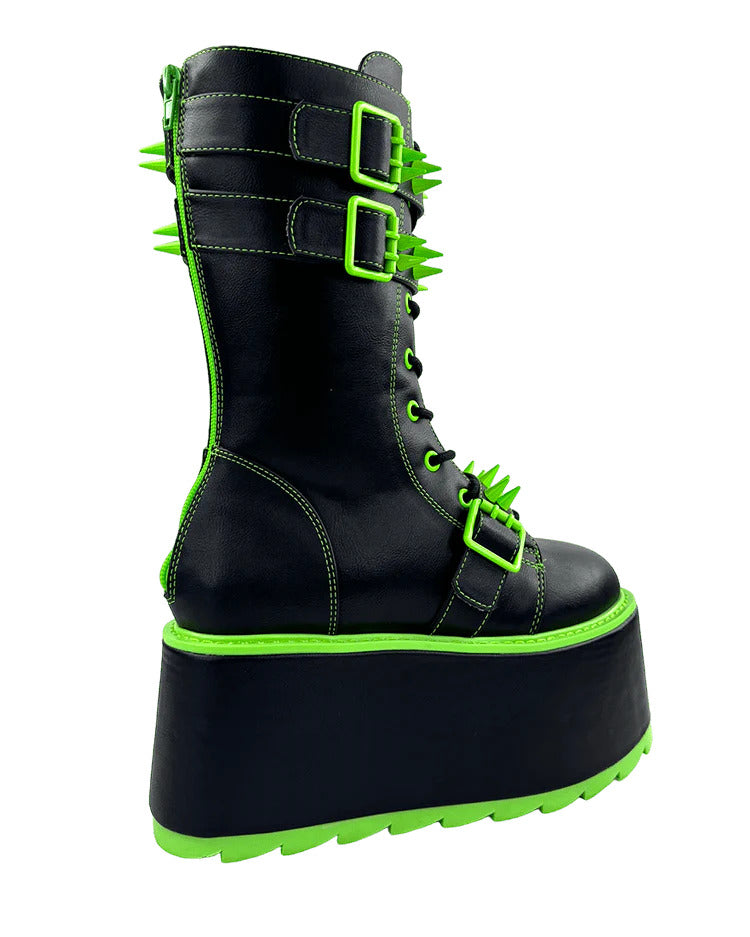 YRU Black/Green Trance Boots