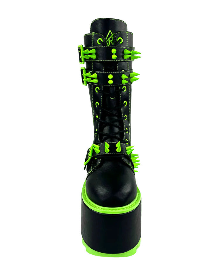 YRU Black/Green Trance Boots