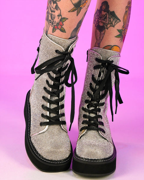 Bedazzled on sale combat boots