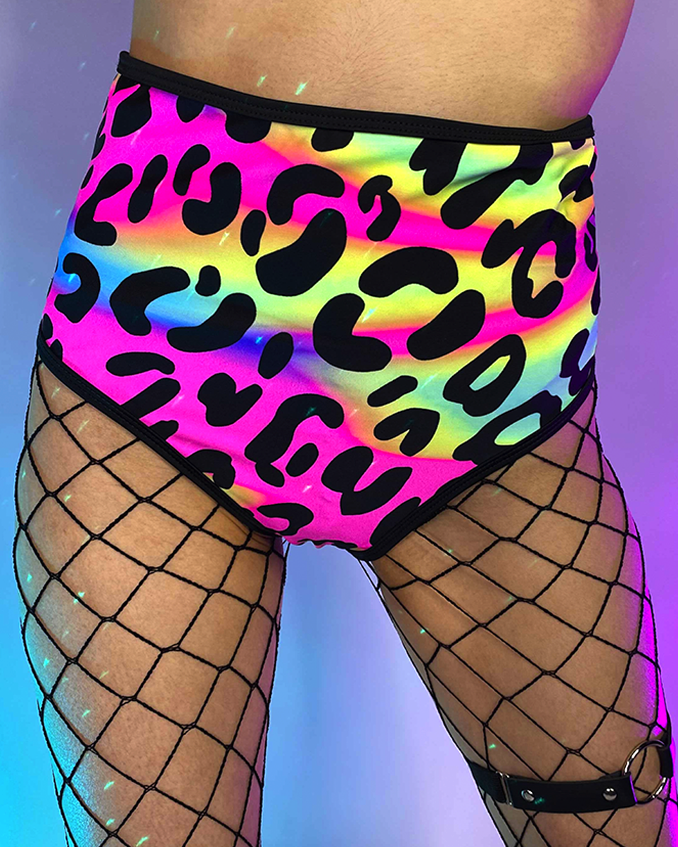 Neon Midnight Thong Shorts Set for Rave & Festivals