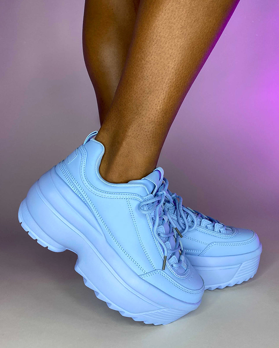 Blue platform sneakers online