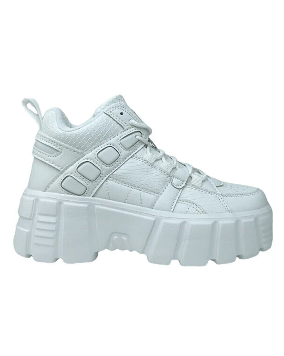 Bershka white clearance platform sneakers