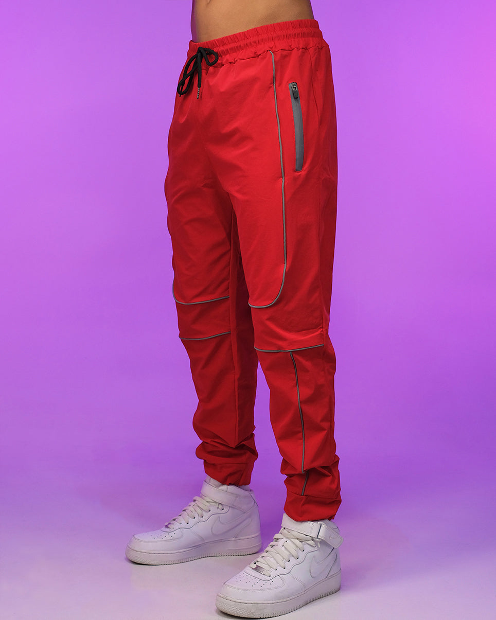 Men's Red Reflective Tracksuit