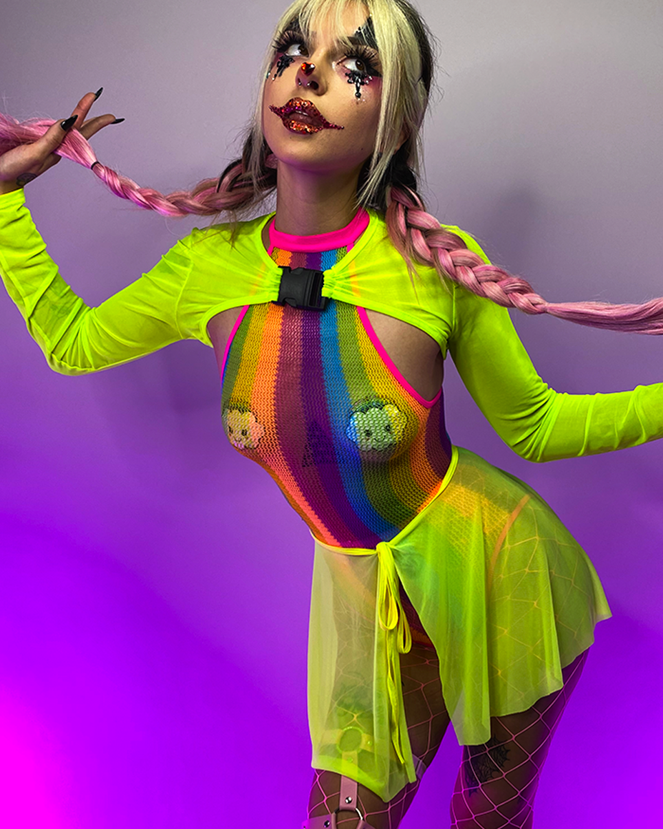 Fantasy Rainbow Bodysuit | Rave and Festival clothing on Wild Thing
