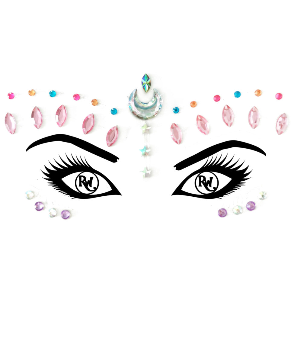 Rhinestone Face Gems Jewels, Rave Crystals Face Gems Stick on, for Festival  Rave