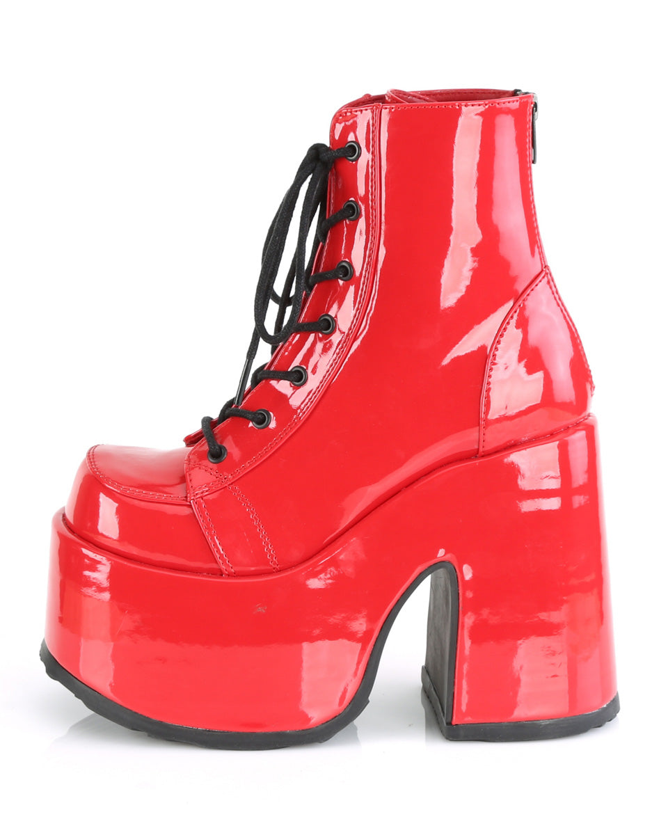 Red chunky sale platform boots