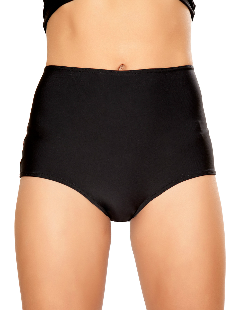 SALE: Size 2XL High-waisted Black Cotton Spandex Booty Shorts Plus