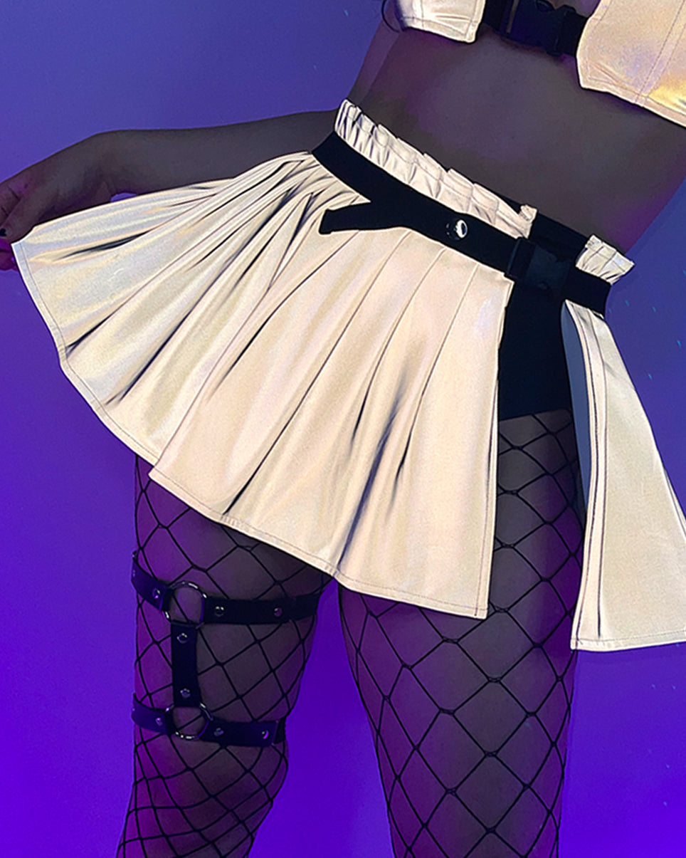 Flashback To Never Reflective Skirt – Rave Wonderland