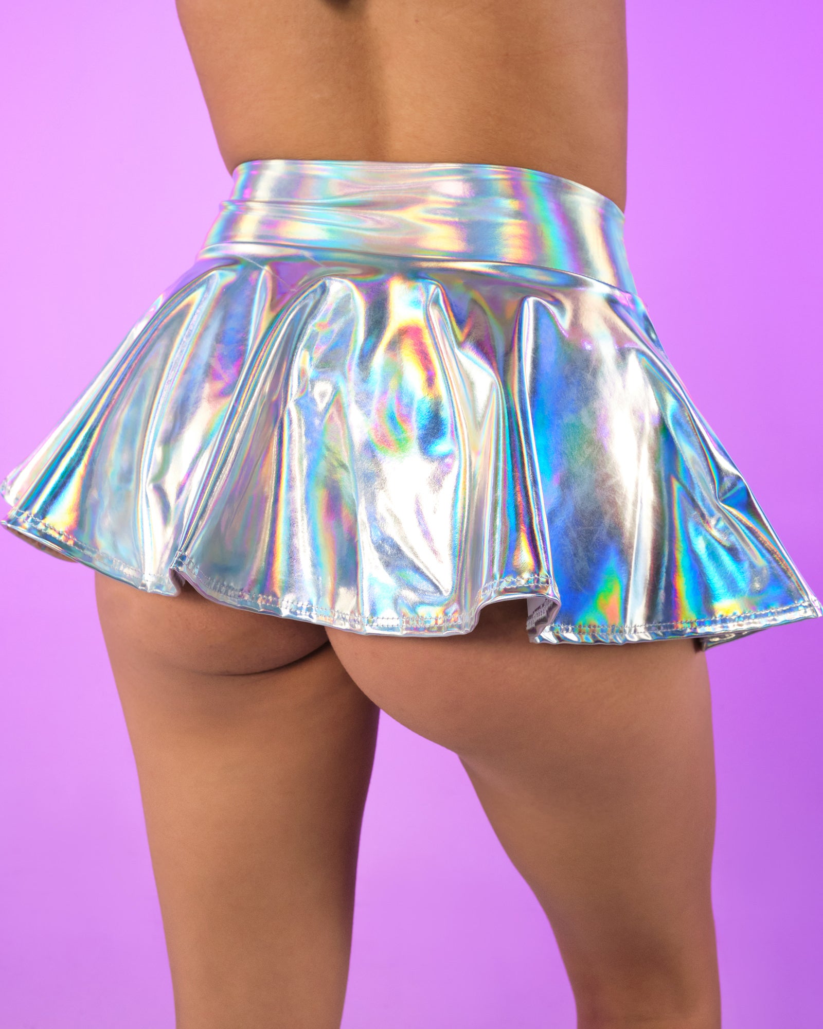 Holographic clearance silver skirt