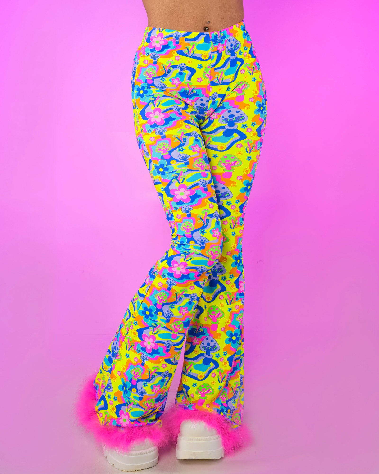 Psychedelic Psilocybin Flare Pants – Rave Wonderland