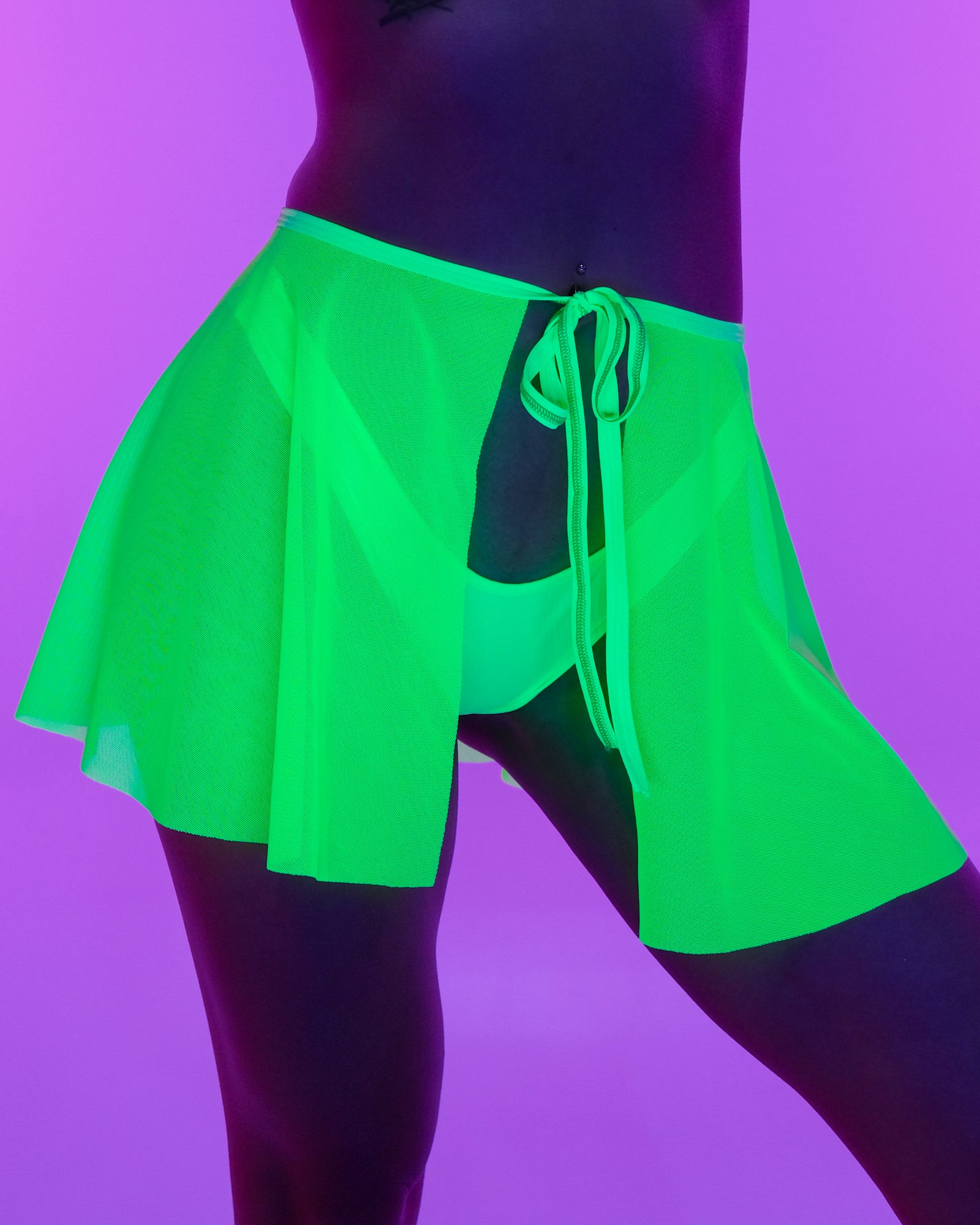 Mesh clearance neon skirt