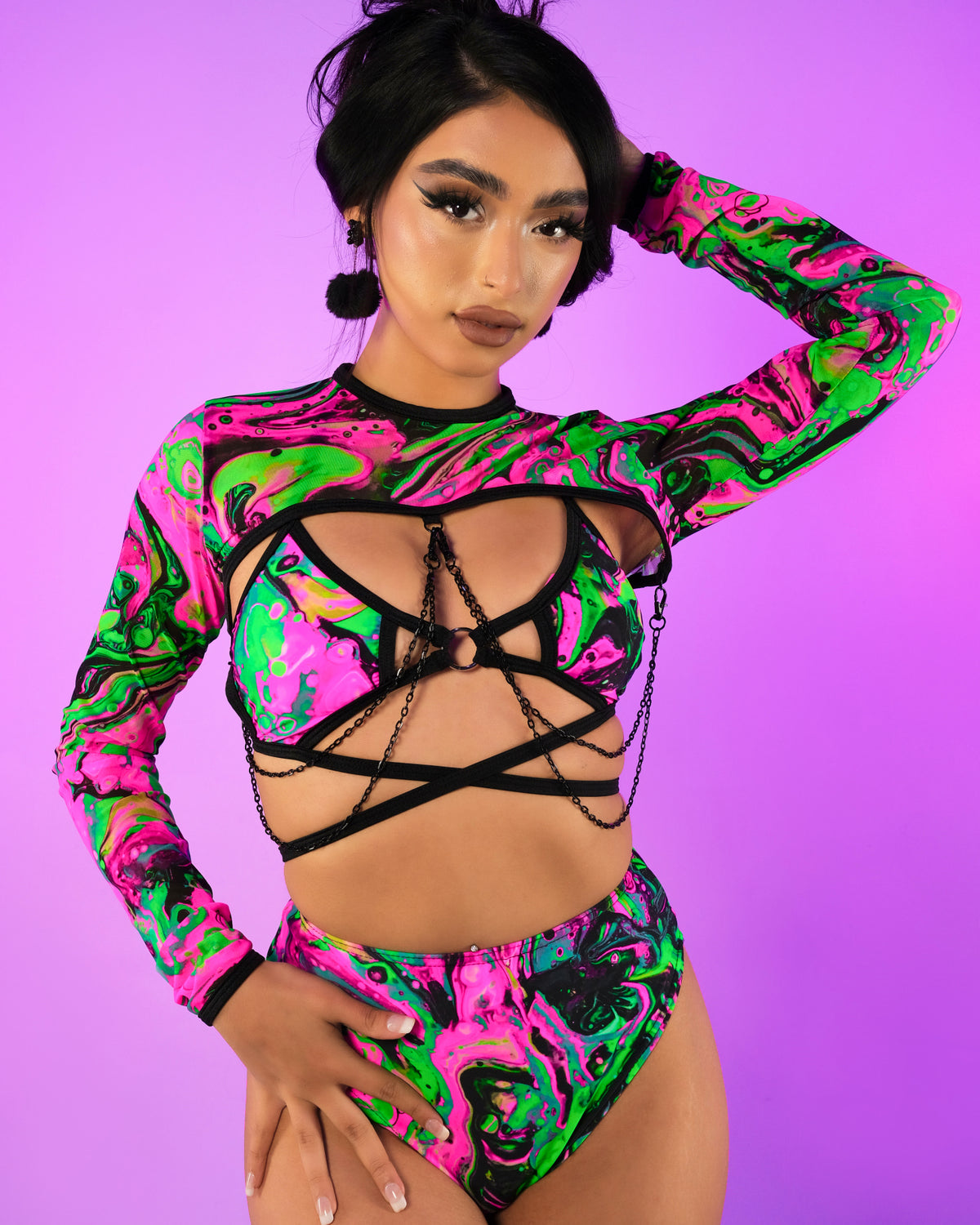 ACID  Underboob Sporty Crop Top – The Lyte Couture