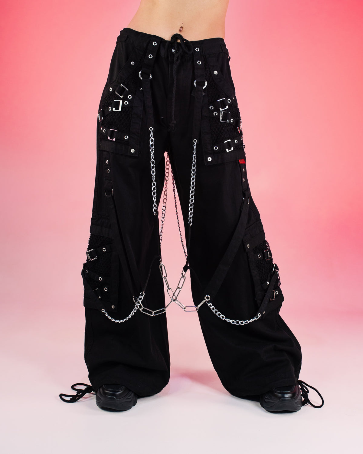 Tripp NYC Black/Red X-Strap Zip Off Pants – Rave Wonderland