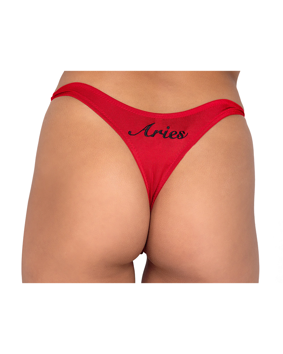  Aries Horoscope Women's Underwear Soft T-Back Panties