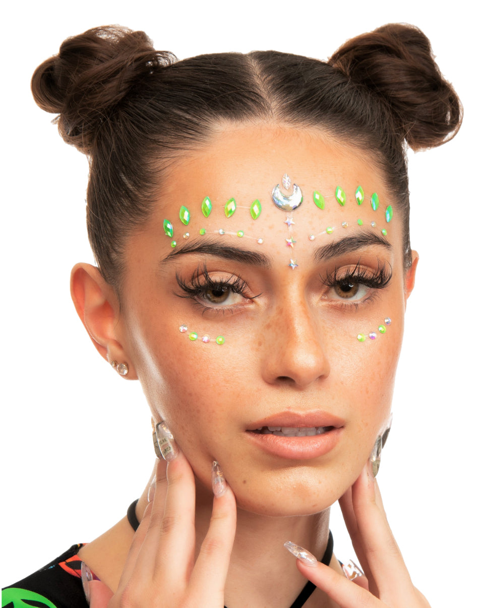  Face Gems 6 Sets Mermaid Face Jewels Self Adhesive
