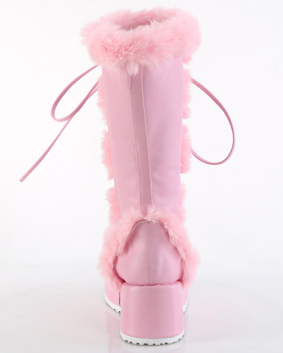 Light pink store fur boots