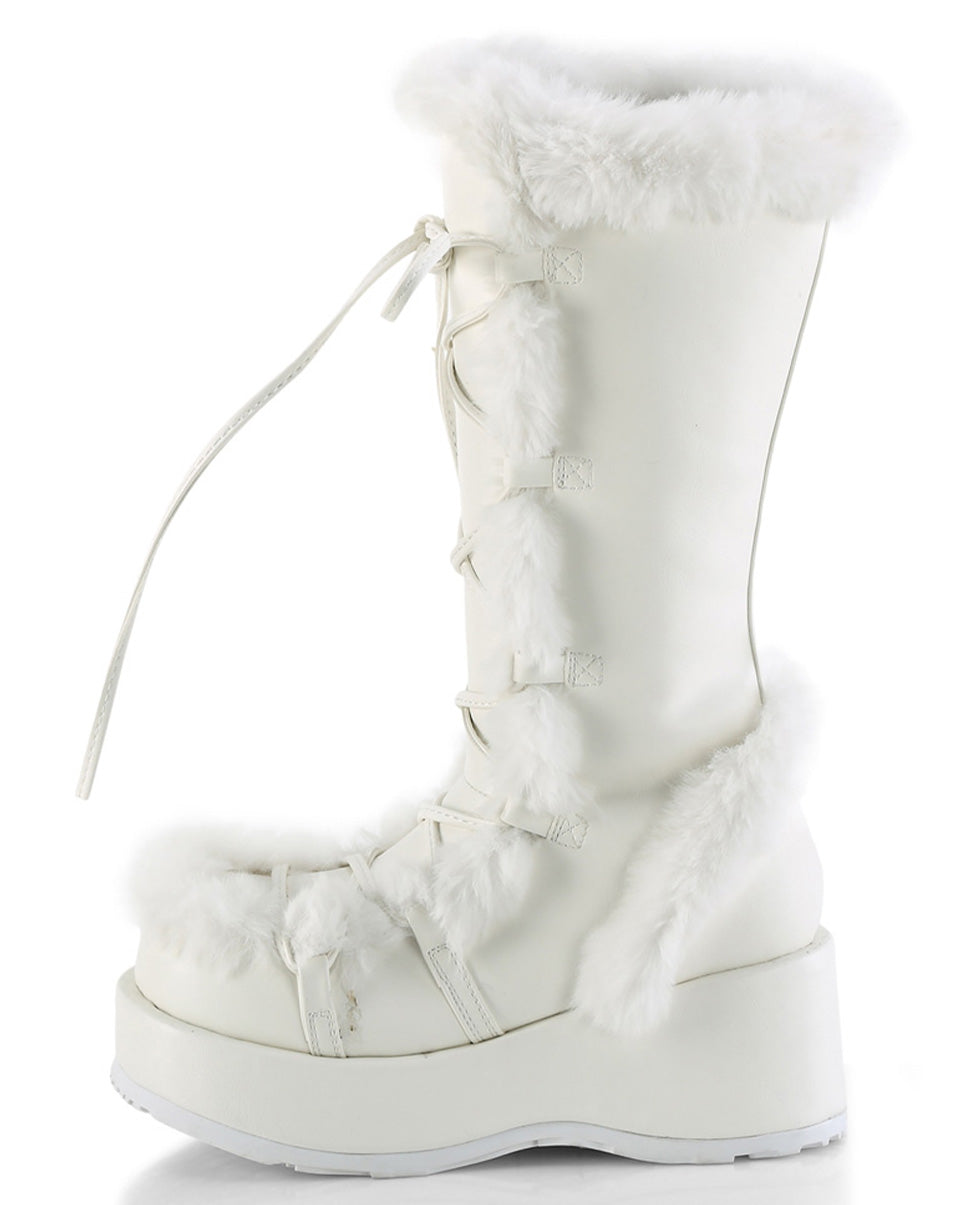 Furry on sale boots white